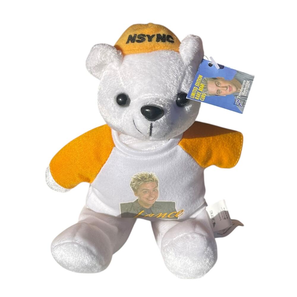 2000 NSYNC Lance Bass Rare Bear Plush Limited Edition w/ Tags 9”